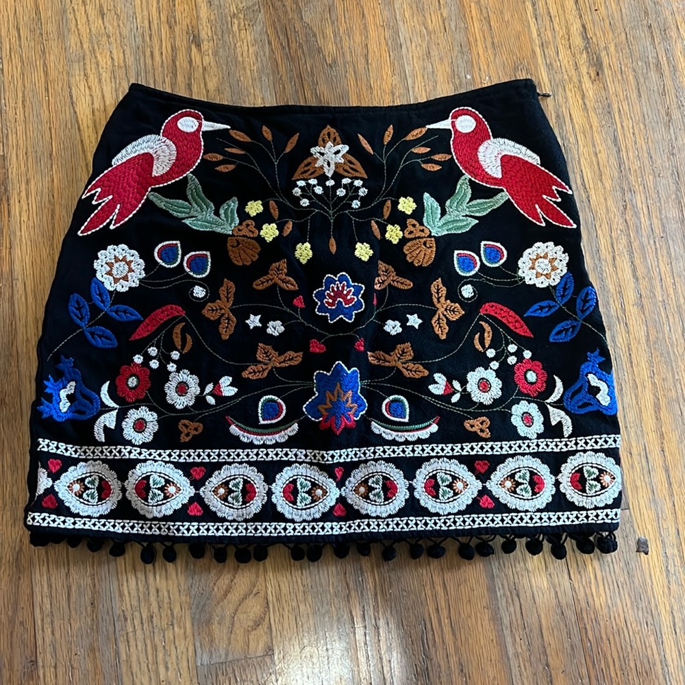 Black Umgee embroidered skirt